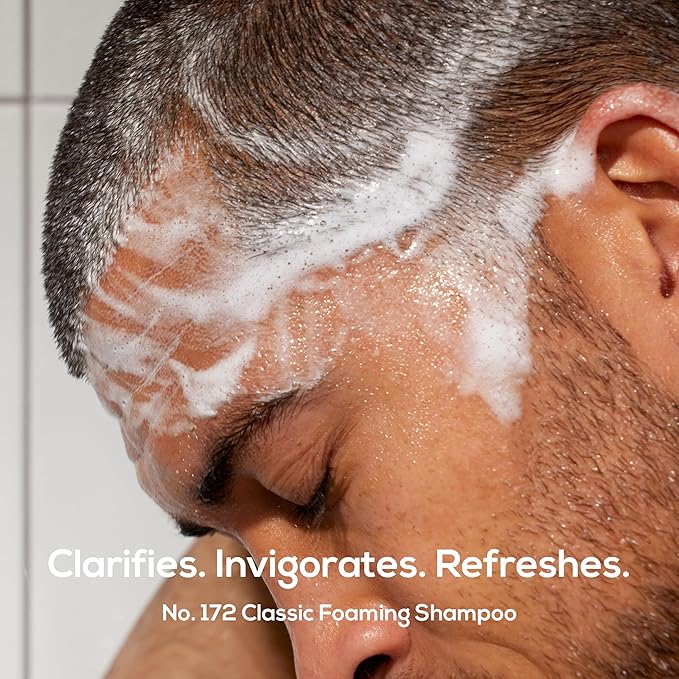 MARLOWE. No.172 Classic Mens Shampoo, Clarifies, Invigorates and Refreshes Hair with Moisturizing Argan Oil & Coconut Oil, All Hair Types, Paraben & Phthalate Free, 8 Fl Oz