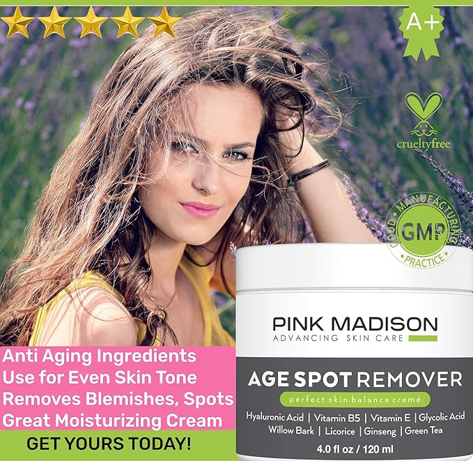 Dark Spot Remover Cream for Face Hands Neck. Dark Spot Corrector for Men Women.