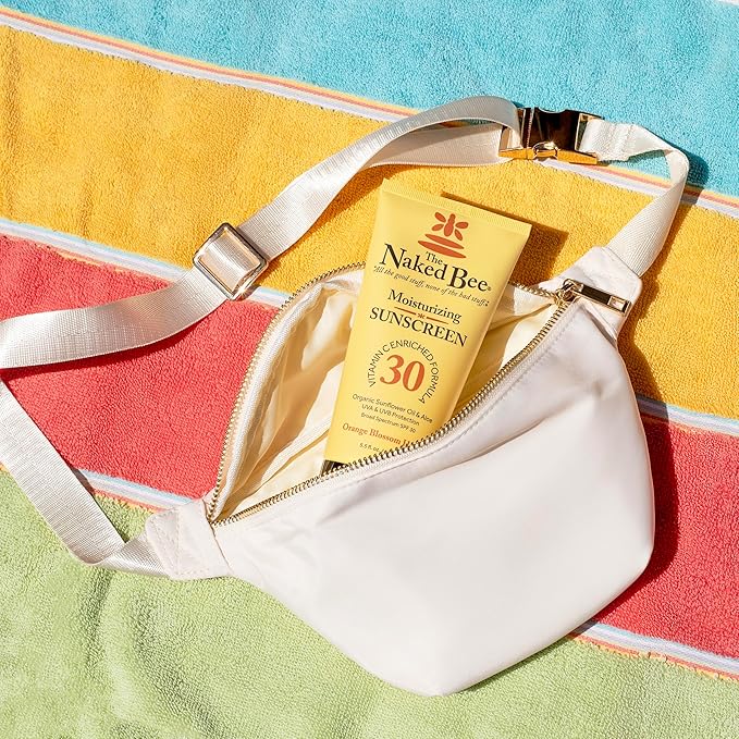 The Naked Bee Vitamin C Face & Body Sunscreen Protection (5.5 Oz) - Suncreen Moisturizing Vitamin C Cream - Sunblock - Sunflower Oil & Aloe with Spf 30