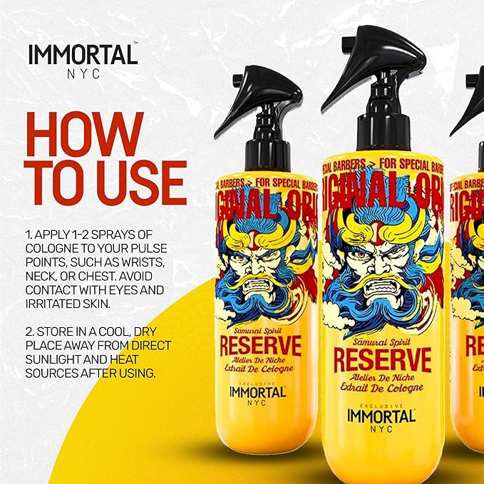 Immortal NYC, AFTERSHAVE SPRAY & BALM/CREAM for Men- Moisturizing & Soothing Formula After Shaving and Cologne - 17 oz (Spicy Floral)