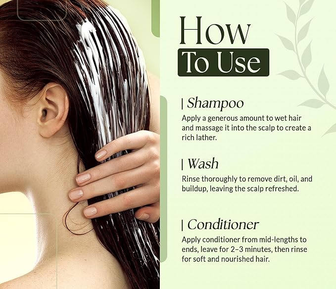 Biotin Rosemary Shampoo and Conditioner Set - Sulfate Free Scalp Care & Hair Strengthening for Thinning, Color-Treated Hair - Rosemary Oil for Men & Women - Made in USA - 16 fl oz Each