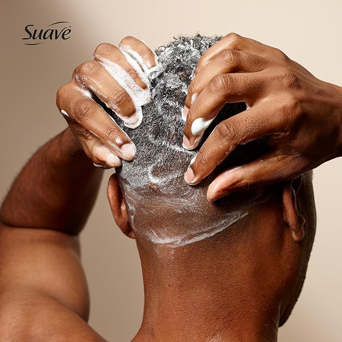 Suave Men Ocean Charge 2 in 1 Refreshing Shampoo & Conditioner with Pro Vitamin B5, Hydrates & Revitalizes Hair, Ocean Fresh Scent, 4 Count, 40 FL OZ Pump