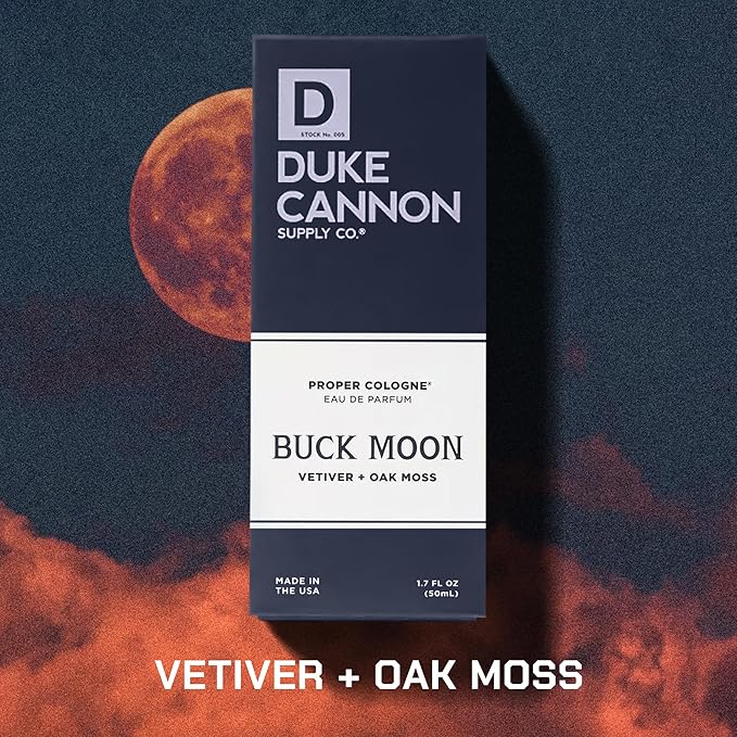 Duke Cannon Supply Co. Buck Moon & Sawtooth Men’s Cologne Duo Earthy Lime Vetiver and Fresh Alpine Cedarwood Long-Lasting Eau de Parfum Kit Rugged Outdoor Masculine Fragrances Set 1.7 Fl Oz.