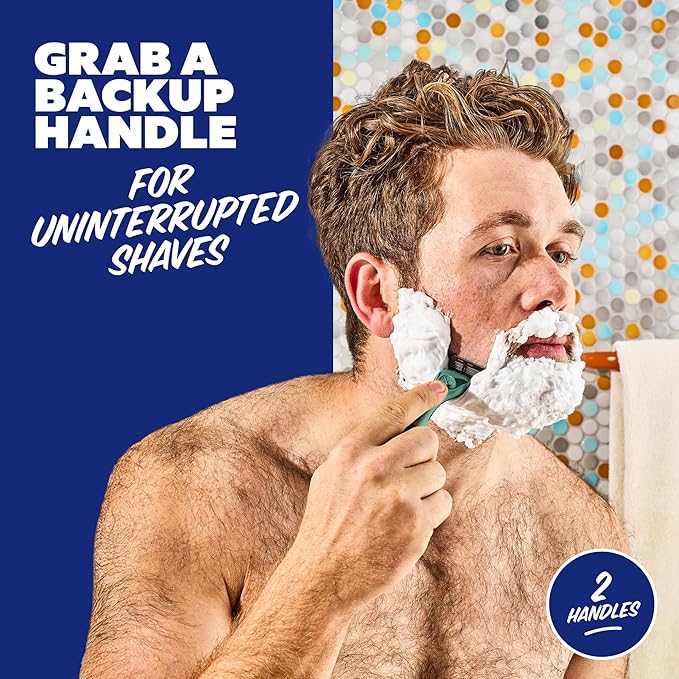 Dollar Shave Club | Razor Handle (2 Pack) Green | Replacement Razor Blade Handles