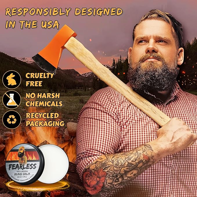 Claev Beard Balm (2 oz), 100% Top-Grade Natural Beard Conditioning & Styling Balm, Designed for Rugged, Active, or Outdoorsy Men, Includes Shea Butter, Natural Beeswax, Cedarwood Oil, is a US Company