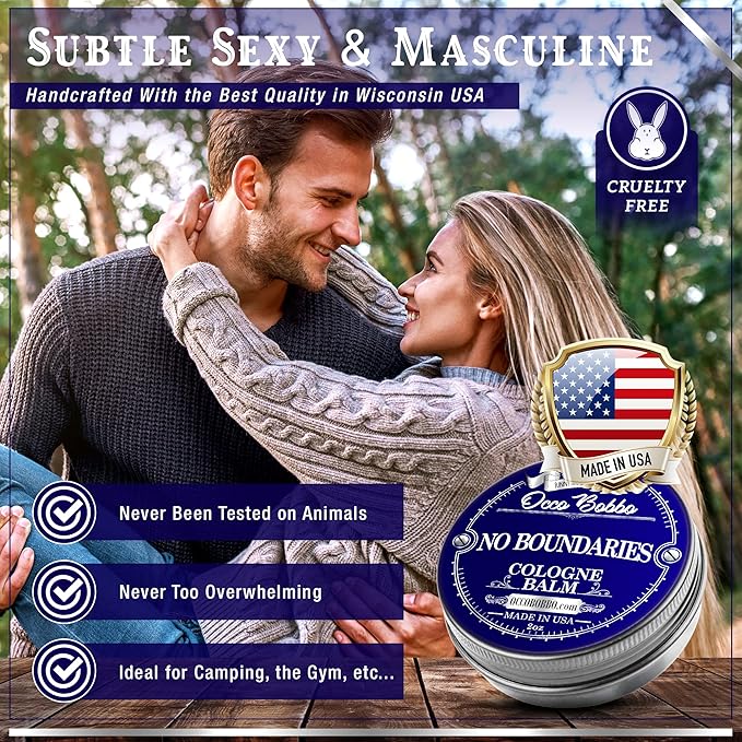 Handy Hound No Boundaries Solid Cologne - Classic and Clean Scent that Combines Woody-Fresh Musk Cedar and Citrus Notes - Made In The USA - All-Natural Ingredients - 2 oz