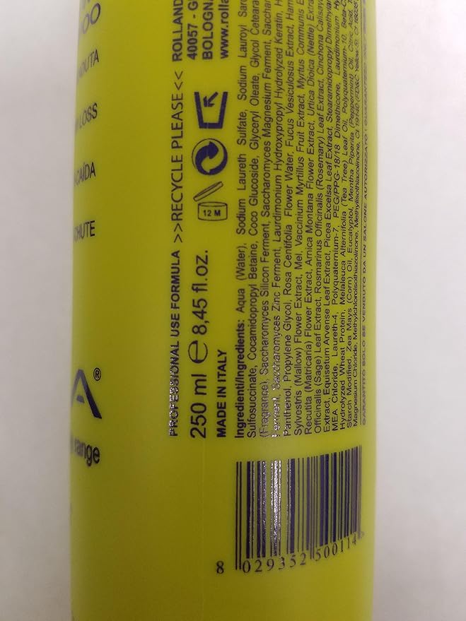 UNA Compensating Shampoo for Hair Loss, Peppermint Scent, 250ml, Unisex-Adults