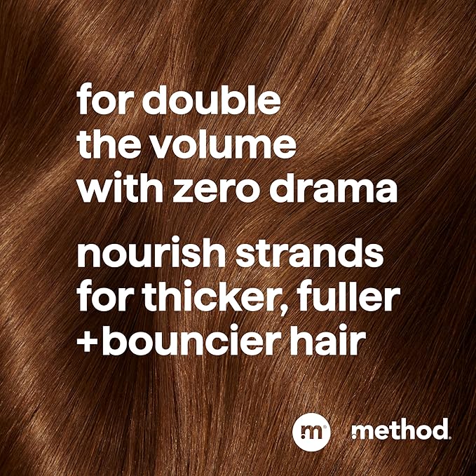 Method Volumizing Shampoo,Pure Peace with Rose,Peony,and Pink Sea Salt Scent Notes,Paraben and Sulfate Free,14 oz,(Pack of 2)