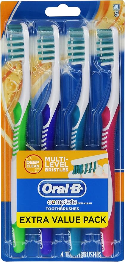 Oral-B Complete Deep Clean Soft Bristles Toothbrush 4 Count