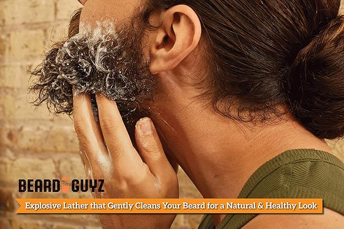 Beard Guyz Beard Wash – Daily Beard Cleanser & Shampoo – Gentle Facial Hair Wash with Argan Oil & Botanic Extracts – Refreshing Citrus Beard Cleanser for Men’s Grooming, 8 oz