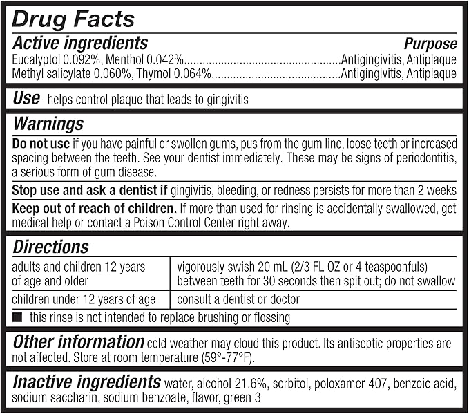 Amazon Basics Fresh Breath Mouthwash, Blue Mint Antiseptic, Fights Bad Breath and Gingivitis, Refreshing, 1.5 Liters, 50.7 Fl Oz, 1-Pack (Previously Solimo)