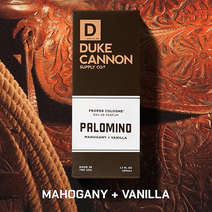 Duke Cannon Supply Co. Proper Cologne for Men 2-Pack – Palomino & Seawolf – Bourbon & Oak Barrel and Driftwood & Coastal Air, Eau de Parfum Spray, Long-Lasting Masculine Fragrance, 1.7 Fl Oz.