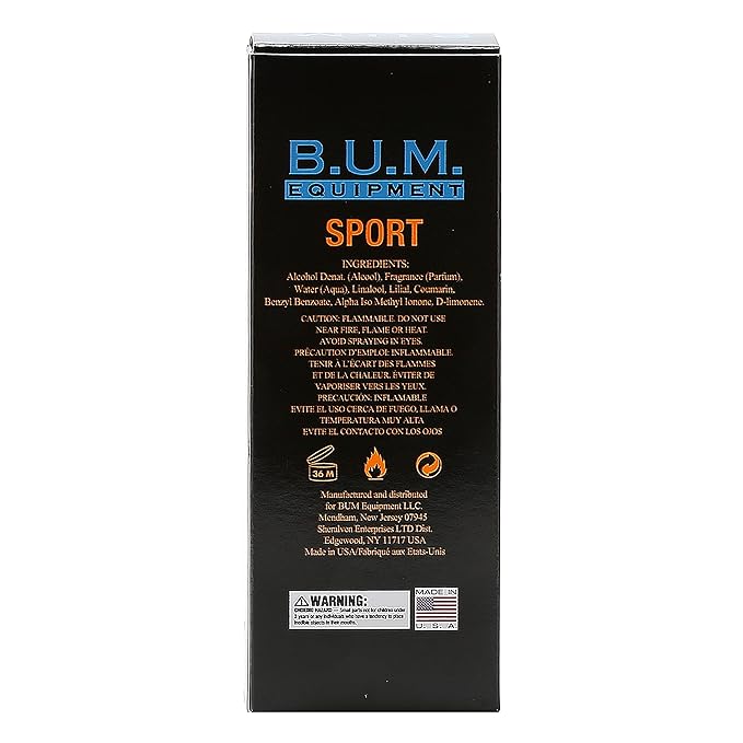 BUM EQUIPMENT Eau de Toilette Spray For Men, Sport, 3.4 Fluid Ounce