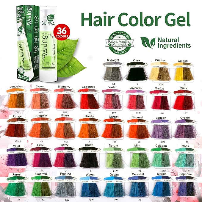 Temporary Hair Color Gel, Green Hair Dye Color Gel Washable Natural Instant Hair Color Wax for DIY Hairstyle for Kids Men Women(Color #23)