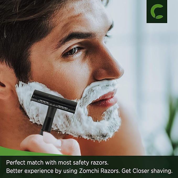 Double Edge Razor Blades, 50 Counts Safety Razor Blades for Shaving, Platinum Stainless Steel Shaving Blades for Men and Women, Fits All Standard Double Edge Razors