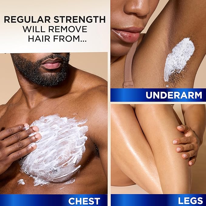 SoftSheen-Carson Magic Razorless Shaving Cream, Depilatory Hair Removal Cream for Body Hair, Regular Strength, Works in 4 Minutes, 6 Oz
