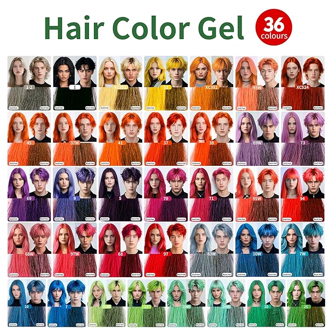 Temporary Hair Color - Washable Hair Wax for Men and Women, All-Day Hold Disposable Hair Wax for Party, Cosplay & Daily (Garnet Color #37)