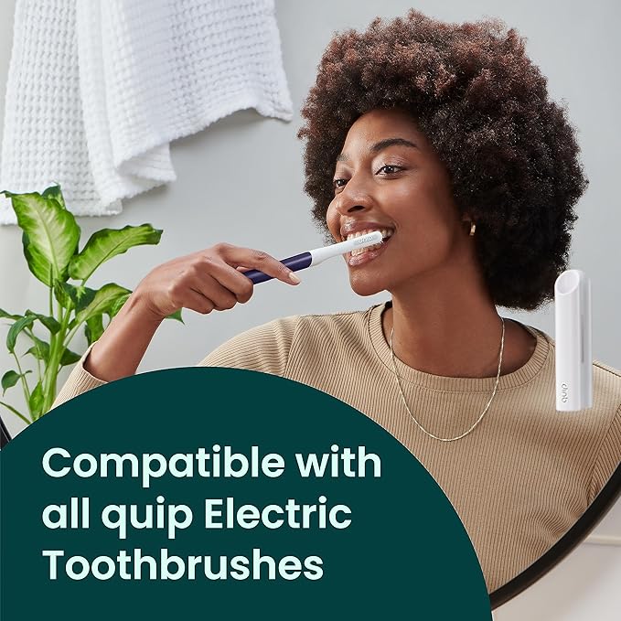 quip Sonic Toothbrush Replacement Heads for Adults - 3 Pack - Verified quip Standard Brush Head Refills for Electric Toothbrushes - Soft Bristles, Compact & Flexible - Last 3 Months Each