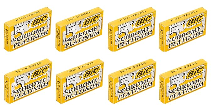 40 Bic Chrome Platinum Double Edge Razor Blades