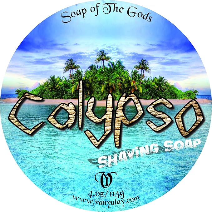 Calypso Natural Shaving Soap Moisturizing with Jojoba Oil 4.oz