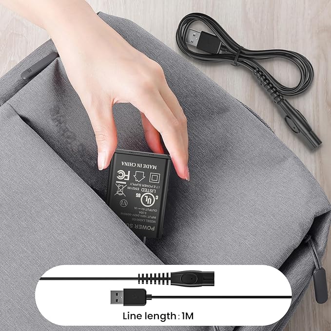 5V Charger Fit for Philips Norelco OneBlade QP2724 MG5910, USB Charging Cord Fit for Wet & Dry Shavers & Trimmers, Compatible with Philips 2000 3000 7000 Series QP2834 MG7910 MG9510 Shavers