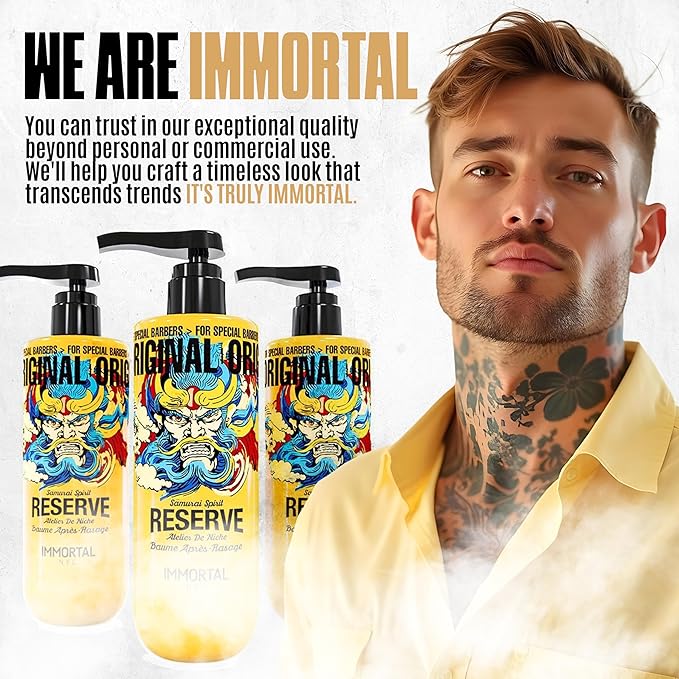 Immortal NYC, AFTERSHAVE SPRAY & BALM/CREAM for Men- Moisturizing & Soothing Formula After Shaving and Cologne - 17 oz (Spicy Floral)