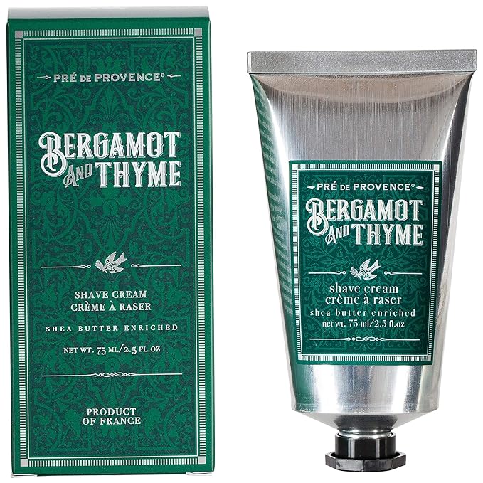 Pre de Provence Bergamot & Thyme Men's Fragrance Collection, Shave Cream, 75 ML