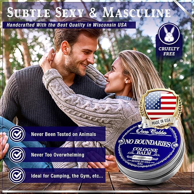 Handy Hound Occo Bobbo No Boundaries Solid Cologne - Classic and Clean Scent that Combines Woody-Fresh Musk Cedar and Citrus Notes - Made In The USA - All-Natural Ingredients - .5 oz
