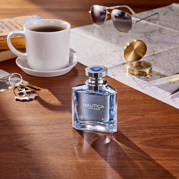 Nautica Voyage By Nautica For Men. Eau De Toilette Spray 3.4 Fl Oz and Nautica Voyage Body Spray, 6 Fluid Ounce