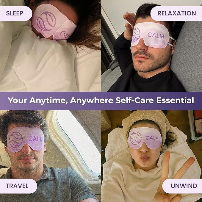 Body Restore Self Heating Warm Compress for Dry Eyes 5 Pack - Heated Eye Mask for Fast Relief, Birthday Gifts for Women, Men, Travel Essentials, Stye Eye Treatment, Eye Patch, Relaxation - Variety