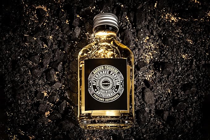 The Goodfellas' smile, AMBER FOUGERE (Lavender & Sandalwood) Aftershave Lotion, Refreshes & Tones, 100ml, Made In Italy