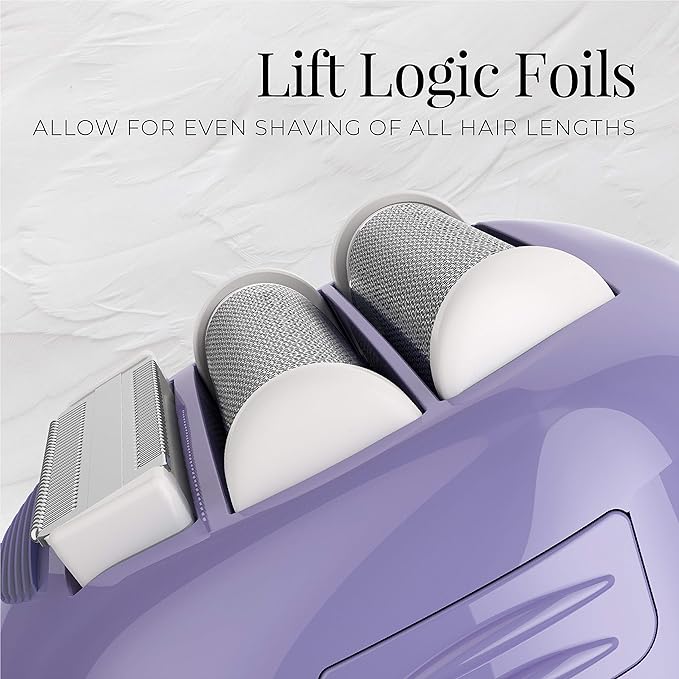 Remington Smooth & Silky Electric Shaver for Women, 4-Blade Smooth Glide Foil Shaver and Bikini Trimmer with Almond Oil Strip, Shave Wet or Dry