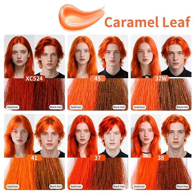 Temporary Hair Color - Washable Hair Wax for Men and Women, All-Day Hold Disposable Hair Wax for Party, Cosplay & Daily (Caramel Color #38)