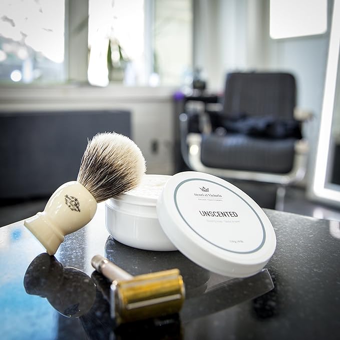 Henri et Victoria Shaving Soap For Men | Smooth Shave, Lathers Up Nicely, Long-Lasting Scent | Canadian Made by Skilled Artisan 114 g (4 oz) (Unscented)