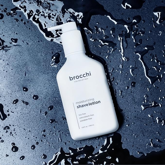 Brocchi | Deep Moisturizing Shave Lotion | 200ml | Tea Free, Petrolatum Free, Paraben Free, with Argan and Hemp Seed Oils for a Refreshing Shaving Experience