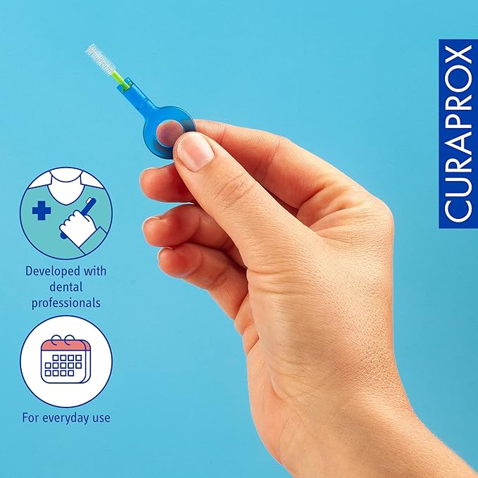 Curaprox Interdental Brush Set CPS Prime Start – Mixed Pack with 5 Brush Sizes & 2 Holders | for Comprehensive Interdental Cleaning | Swiss Made