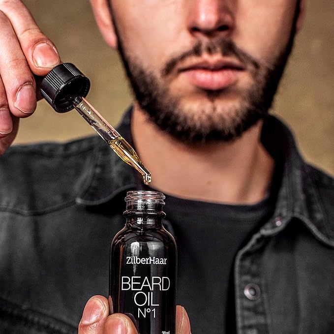 ZilberHaar Beard Care Travel Bundle, Beard Oil + Pocket Beard Brush with Soft Bristles Bundle
