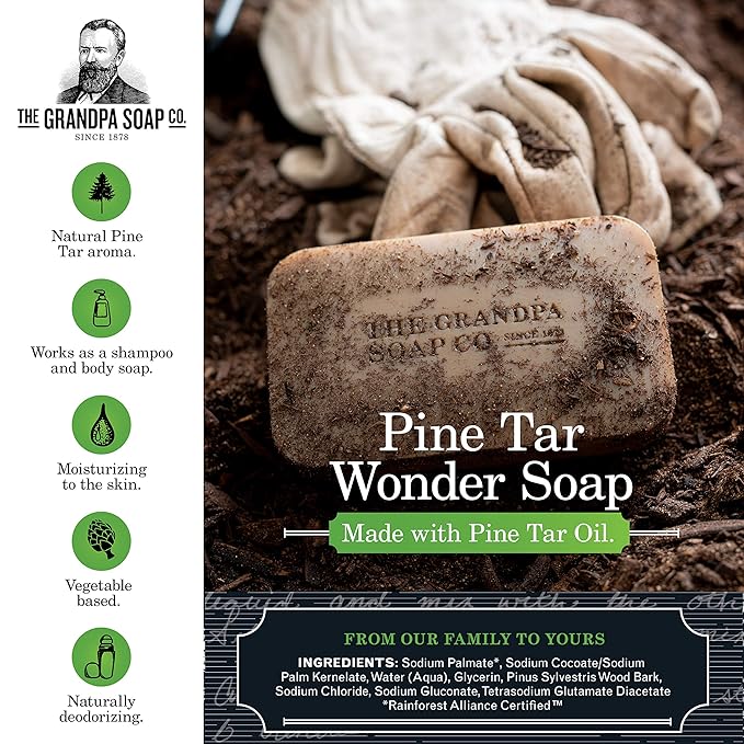 Grandpa's Pine Tar Soap Medium Size - 3.25 oz