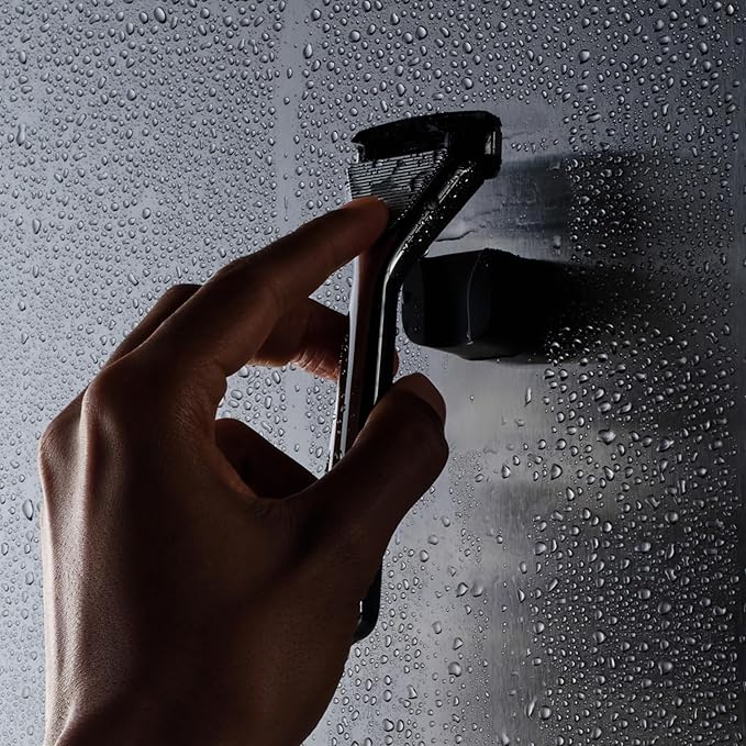 Premium Razor for Men, Handle + 2 Razor Blade Refills + Magnetic Shower Hook, Precision Trim Edge (Stainless)
