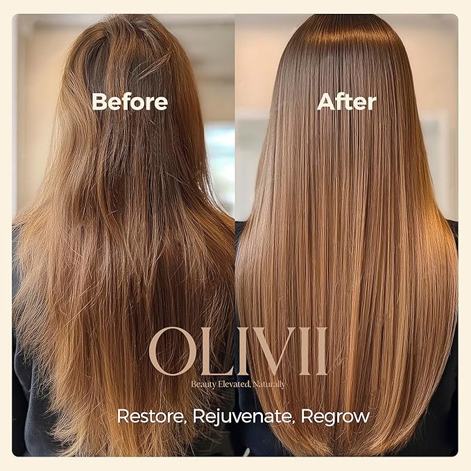Olivii Hair-Gro Conditioner for Thicker Fuller Hair - Hair Growth with Turmeric, Red Clover, Biotin & Caffeine - Reduces Hair Loss, Soothes Scalp - For All Hair Types