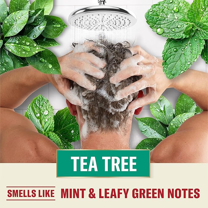 Old Spice Tea Tree Shampoo for Men, Healthier, Fuller, More Moisturized Looking Hair, 21.9 Fl Oz Each, Twin Pack