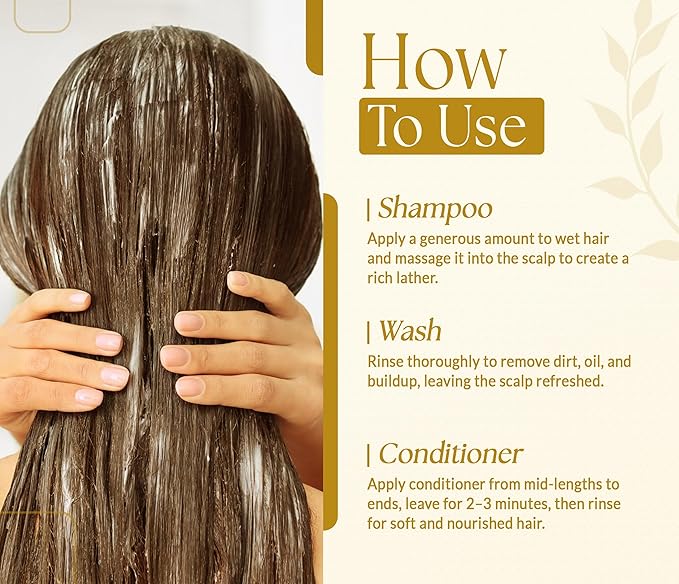 Castor Oil & Black Seed Biotin Shampoo and Conditioner Set - Sulfate Free Nourishing Formula for Thinning Hair & Dry Scalp - Deep Moisture for Men & Women - Made in USA - 16 fl oz Each