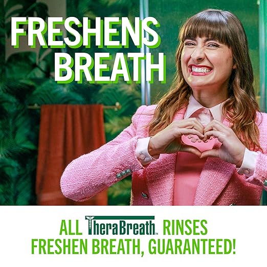 TheraBreath Fresh Breath Mouthwash, Mild Mint, Alcohol-Free, 1 Liter