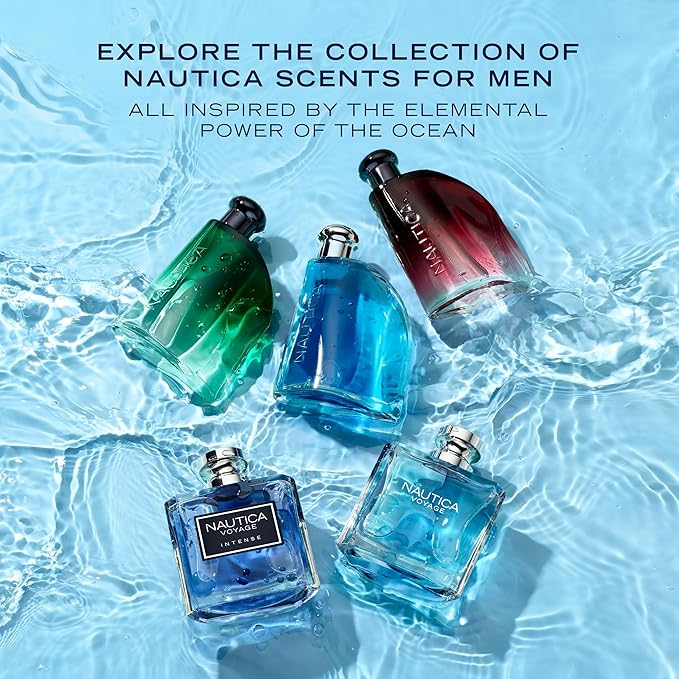 Nautica Giftset, Blue, Red, Green Eau de Toilette 0.33 fl oz Pen Sprays, Notes of Musk, Ginger, Lavender, and Cedarwood, Men's Fragrance, Long Lasting, Everyday Fragrance, Travel Size