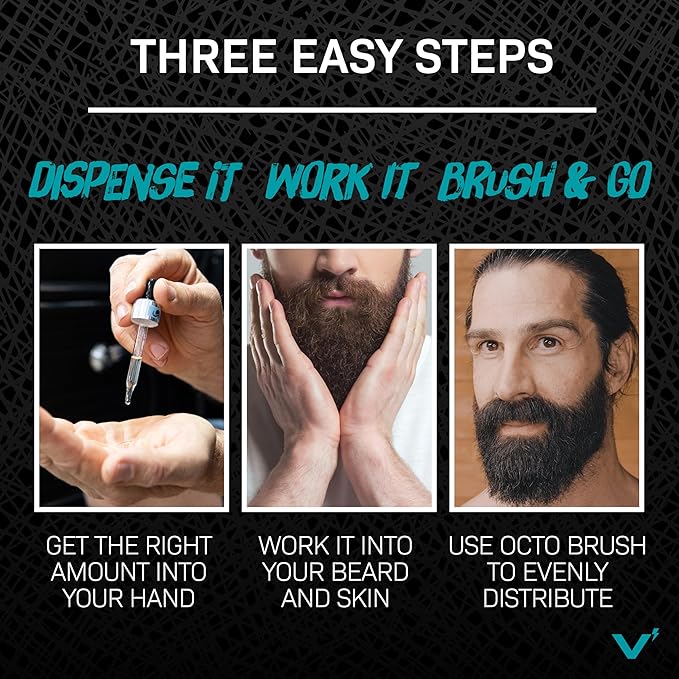 VOLT Lube Beard Oil - Natural Vegan Formula with Jojoba & Argan Oil, 1 Oz (30ml) Glass Bottle, Everest Scent