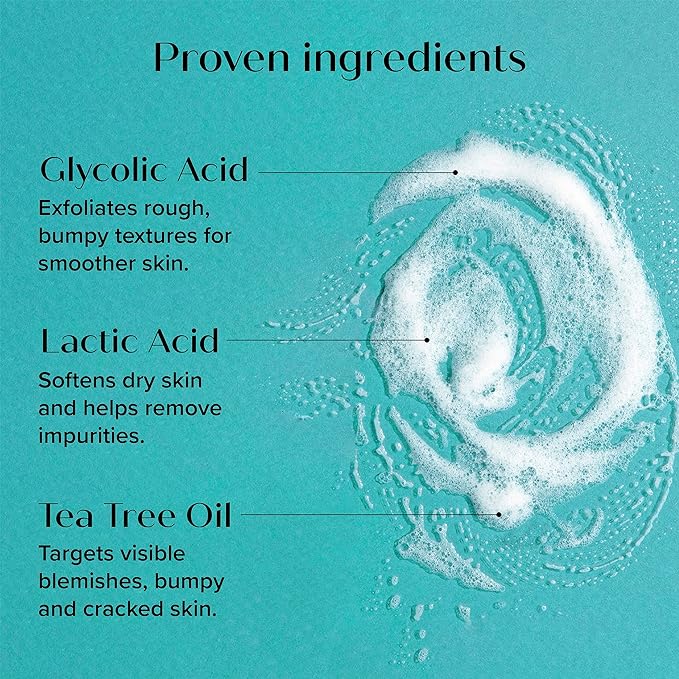 MEDIX Exfoliating Glycolic Acid Body Wash & Face Wash + Fragrance Free Retinol Body Lotion Skin Care Set | Crepey Skin Care Treatment | Lactic Acid Foaming Wash For KP Bumps, Keratosis Pilaris & Acne