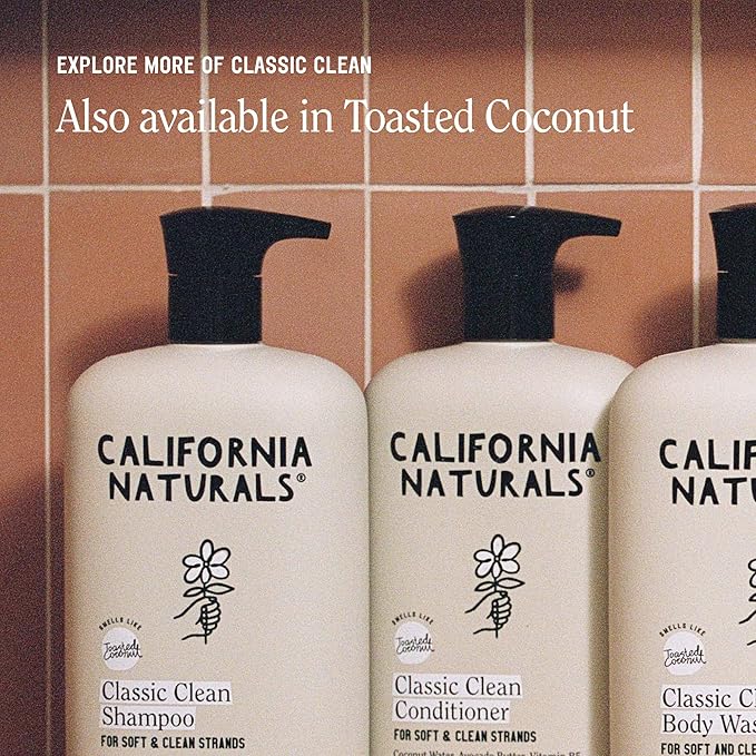 California Naturals Classic Clean Vanilla Bloom Body Wash 2-Pack, Daily Cleansing Body Wash for Soft Healthy Skin, Naturally Scented, Vegan, Cruelty, Paraben & Sulfate Free, 20 oz