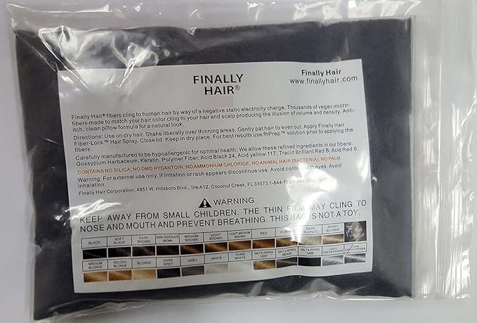 Hair Building Fibers 57 Grams. Highest Grade Refill That You Can Use for Your Bottles From Competitors Like Toppik?, Xfusion?, Miracle Hair? (Dark Grey & Pepper (Grey w/dark highlights))