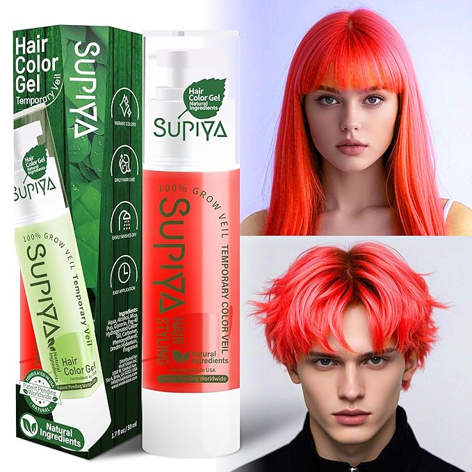 Temporary Hair Color - Washable Hair Wax for Men and Women, All-Day Hold Disposable Hair Wax for Party, Cosplay & Daily (Cabernet Color #94)