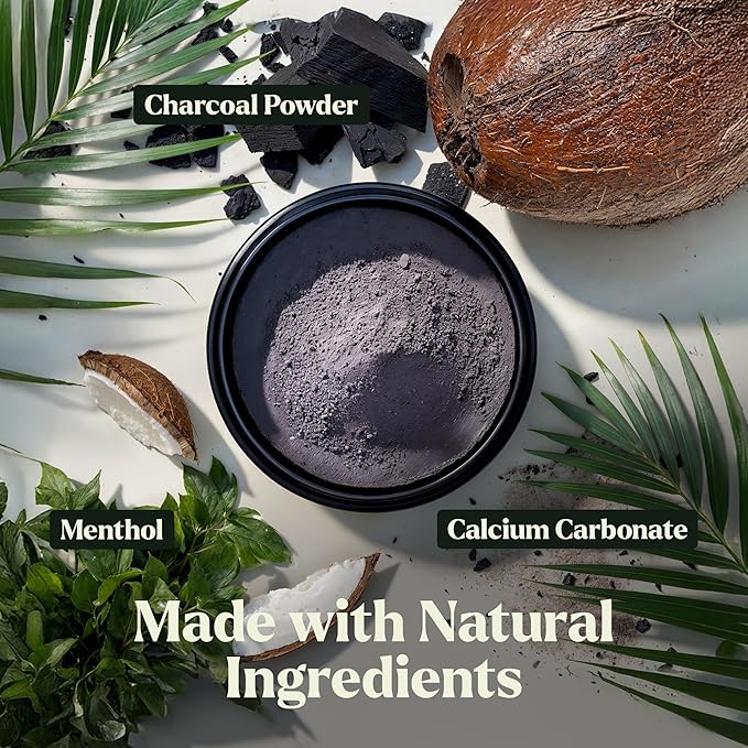 Lagunamoon Activated Charcoal Teeth Whitening Powder - 50g Natural Coconut Charcoal, Effective Teeth Stain Remover and Toothpaste Alternative - Safe for Gums Or Enamel